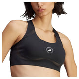 Women's Stella McCartney Power Impact Medium Support Training Bra Black-Apparel-Adidas-JW4539-F25-6-Tennis Express