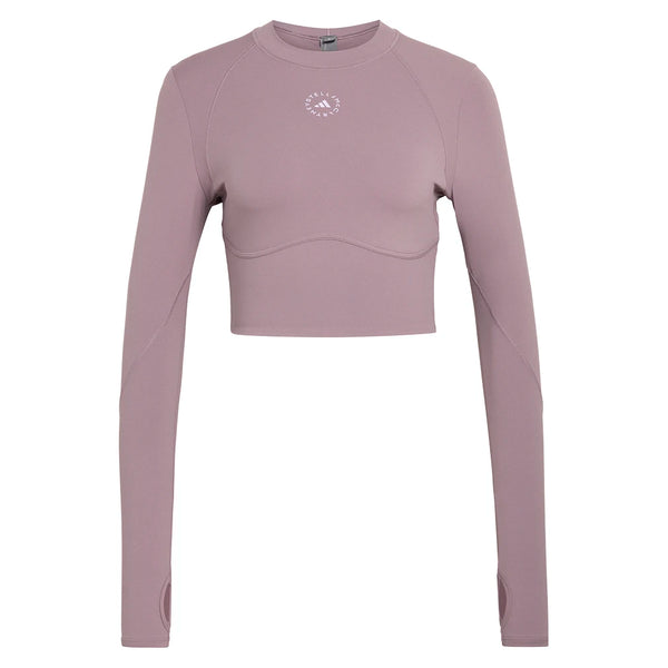 Women's Stella McCartney True Purpose Long Sleeve Training Top Legacy Purple-Apparel-Adidas-JY8142_1-Tennis Express