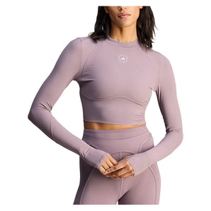 Women's Stella McCartney True Purpose Long Sleeve Training Top Legacy Purple-Apparel-Adidas-JY8142_2-Tennis Express