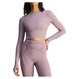 Women's Stella McCartney True Purpose Long Sleeve Training Top Legacy Purple-Apparel-Adidas-JY8142_4-Tennis Express