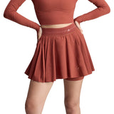 Women's Stella McCartney Pleated Training Skort Burnt Sienna-Apparel-Adidas-, [current_file_name-Tennis Express