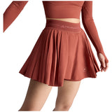 Women's Stella McCartney Pleated Training Skort Burnt Sienna-Apparel-Adidas-, [current_file_name-Tennis Express