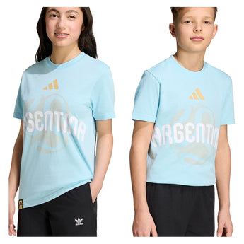 Juniors' Argentina World Cup 2026 Soccer Tee Ice Blue,Apparel,Adidas,,,Tennis Express,JZ8865-3