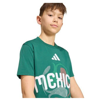 Juniors' Mexico World Cup 2026 Soccer Tee Dark Green,Apparel,Adidas,,,Tennis Express,JZ8866-3