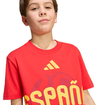 Juniors' Spain World Cup 2026 OLP Soccer Tee Vivid Red,Apparel,Adidas,,,Tennis Express,JZ8878-2