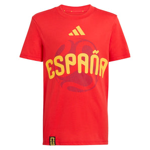 Juniors' Spain World Cup 2026 OLP Soccer Tee Vivid Red,Apparel,Adidas,Vivid Red,XS,Tennis Express,JZ8878