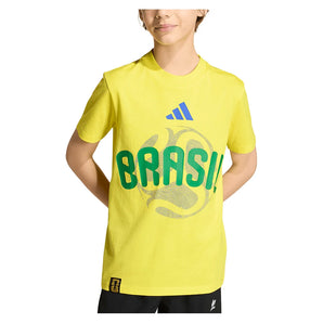 Junior's Brazil OLP Soccer Tee Bright Yellow,Apparel,Adidas,,,Tennis Express,JZ8880_6