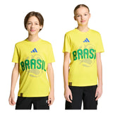 Junior's Brazil OLP Soccer Tee Bright Yellow,Apparel,Adidas,,,Tennis Express,JZ8880_8