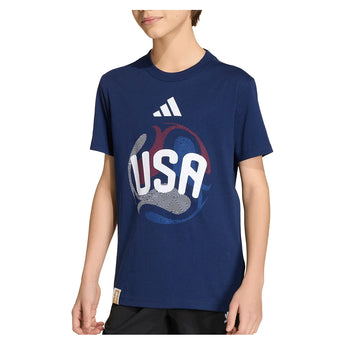 Juniors' USA World Cup 2026 OLP Soccer Tee Tena Blue,Apparel,Adidas,,,Tennis Express,JZ8881_2