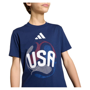 Juniors' USA World Cup 2026 OLP Soccer Tee Tena Blue,Apparel,Adidas,,,Tennis Express,JZ8881_3