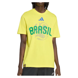 Men's Brazil World Cup 2026 OLP Soccer Tee Bright Yellow,Apparel,Adidas,,,Tennis Express,JZ8923-2