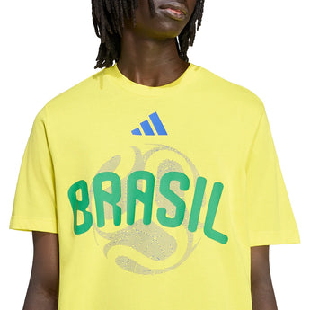 Men's Brazil World Cup 2026 OLP Soccer Tee Bright Yellow,Apparel,Adidas,,,Tennis Express,JZ8923-4