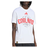 Men's England OLP Soccer Tee White,Apparel,Adidas,,,Tennis Express,JZ8926-1