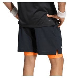 Men's Melbourne Tennis Short Set Black-Apparel-Adidas-KB3385-S26-4-Tennis Express