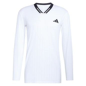 Men's Roland Garros Longsleeve WOW Tennis Top White-Apparel-Adidas-KB3440_1-Tennis Express