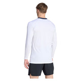 Men's Roland Garros Longsleeve WOW Tennis Top White-Apparel-Adidas-KB3440_3-Tennis Express