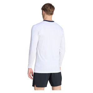 Men's Roland Garros Longsleeve WOW Tennis Top White-Apparel-Adidas-KB3440_3-Tennis Express