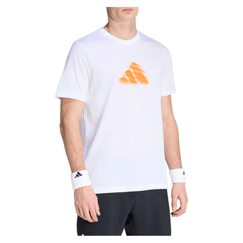Men's Roland Garros Graphic Tennis Tee White-Apparel-Adidas-KB9429_2-Tennis Express