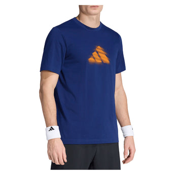 Men's Paris Clay Graphic Tennis Tee Dark Blue,Apparel,Adidas,,,Tennis Express,KB9430-1
