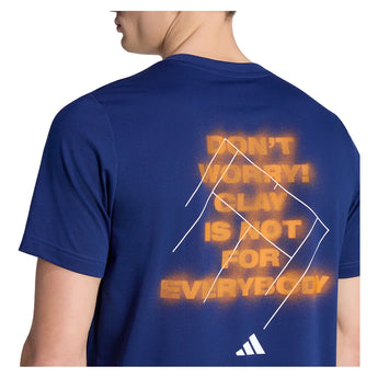 Men's Paris Clay Graphic Tennis Tee Dark Blue,Apparel,Adidas,,,Tennis Express,KB9430-4