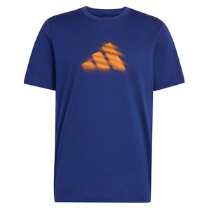 Men's Paris Clay Graphic Tennis Tee Dark Blue,Apparel,Adidas,XXS,,Tennis Express,KB9430