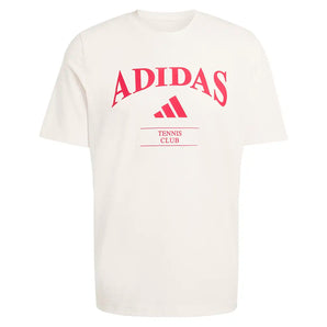 Men's Heritage Graphic Tennis Top Core White and Power Red-Apparel-Adidas-KB9442-U26-1-Tennis Express