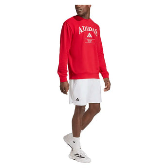 Men's Heritage Longsleeve Graphic Tennis Top Power Red-Apparel-Adidas-KB9444-U26-5-Tennis Express