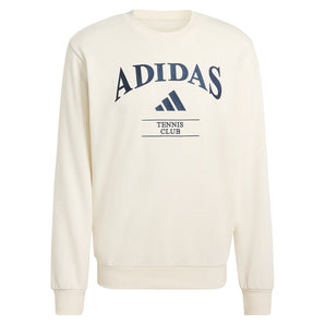 Men's Heritage Longsleeve Graphic Tennis Top Core White and Dark Blue-Apparel-Adidas-KB9445_1-Tennis Express
