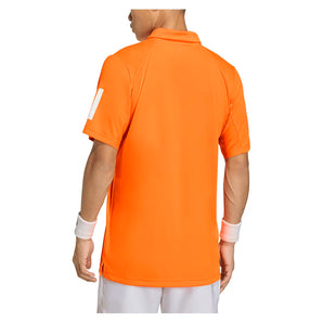 Men's Club 3 Stripe Tennis Polo Pure Orange-Apparel-Adidas-KB9709-S26-4-Tennis Express