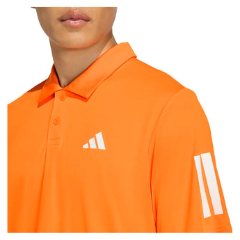 Men's Club 3 Stripe Tennis Polo Pure Orange-Apparel-Adidas-KB9709-S26-6-Tennis Express
