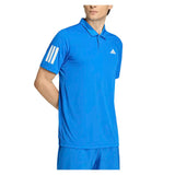 Men's Club 3 Stripe Tennis Polo Glory Blue-Apparel-Adidas-KB9710-S26-3-Tennis Express