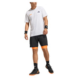 Men's Club 2IN1 7 Inch Tennis Short Black and Pure Orange-Apparel-Adidas-KB9733-S26-5-Tennis Express
