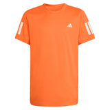 Boys' Club 3 Stripe Tennis Tee Pure Orange-Apparel-Adidas-KB9760-S26-Tennis Express