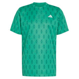 Men's Club Graphic Tennis Tee Semi Court Green,Apparel,Adidas,Semi Court Green,XS,Tennis Express,KD1744-1
