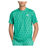 Men's Club Graphic Tennis Tee Semi Court Green,Apparel,Adidas,,,Tennis Express,KD1744-3