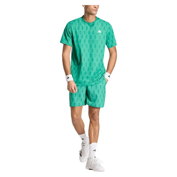 Men's Club Graphic Tennis Tee Semi Court Green,Apparel,Adidas,,,Tennis Express,KD1744-5