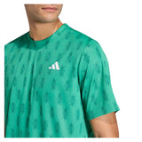 Men's Club Graphic Tennis Tee Semi Court Green,Apparel,Adidas,,,Tennis Express,KD1744-6