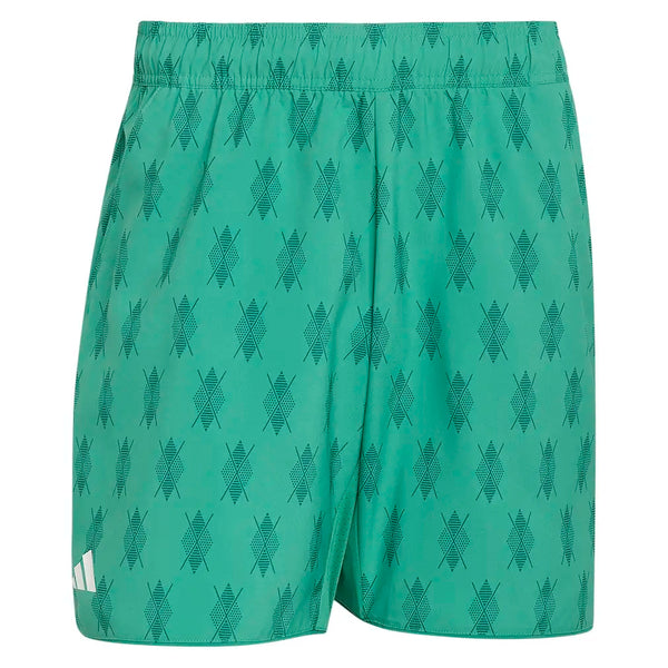 Men's Club Graphic 9 Inch Tennis Shorts Semi Court Green,Apparel,Adidas,Semi Court Green,XS,Tennis Express,KD1753-1