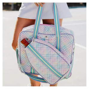 Gingham Pickleball Bag Rainbow-Bags-Katydid-KDC-PBB-08-RNB-1-Tennis Express