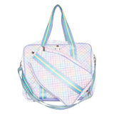 Gingham Pickleball Bag Rainbow-Bags-Katydid-KDC-PBB-08-RNB-Tennis Express