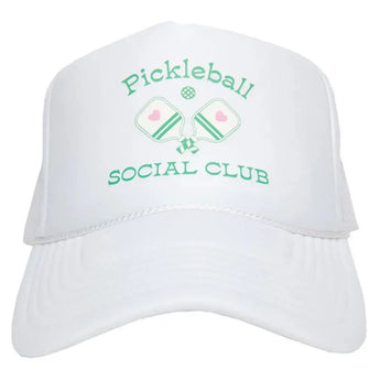 Pickleball Social Club Paddles Foam Trucker Cap-Apparel-Katydid-KDC-TCFM-1122-W-Tennis Express