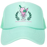 Pickleball Club Martini Foam Trucker Hat Seafoam-Apparel-Katydid-KDC-TCFM-1131-SFM-Tennis Express