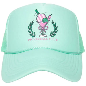 Pickleball Club Martini Foam Trucker Hat Seafoam-Apparel-Katydid-KDC-TCFM-1131-SFM-Tennis Express
