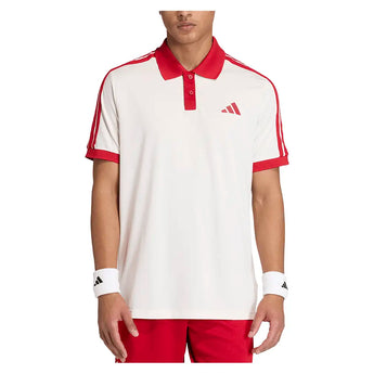 Men's Heritage Tennis Polo Core White-Apparel-Adidas-KE6718-U26-3-Tennis Express