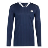 Men's Roland Garros Longsleeve WOW Tennis Top Legend Ink-Apparel-Adidas-KE8971_1-Tennis Express