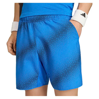 Men's Club 9 Inch Graphic Tennis Short Glory Blue-Apparel-Adidas-KE9312-3-Tennis Express