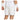 Men's London 7 Inch Tennis Short and Tight Set White