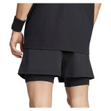Men's New York 7 Inch Tennis Shorts and Tight Set Black,Apparel,Adidas,,,Tennis Express,KF7393-4