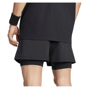 Men's New York 7 Inch Tennis Shorts and Tight Set Black,Apparel,Adidas,,,Tennis Express,KF7393-4