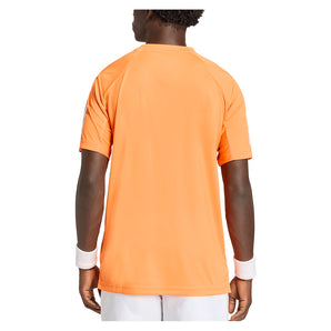 Men's Club 3 Stripe Tennis Tee Pure Orange-Apparel-Adidas-KG0242-S26-4-Tennis Express